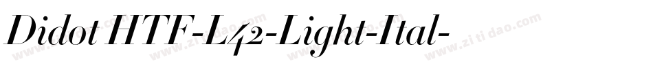 Didot HTF-L42-Light-Ital字体转换